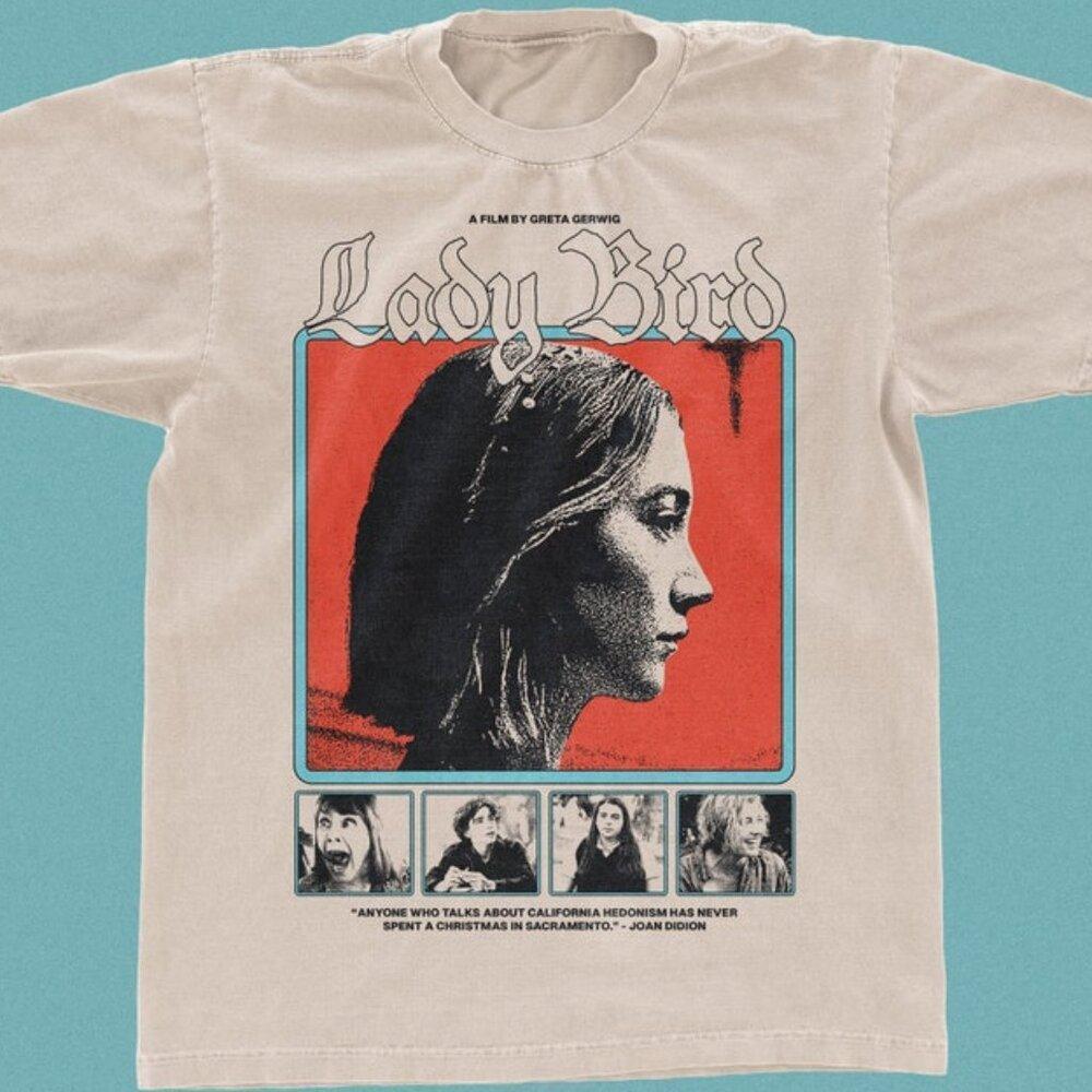 Ladybird Movie Graphic Shirt,  A24 Film Style Teeshirt